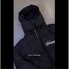 Унисекс хлопковая стеганая куртка с капюшоном и принтом в виде букв Hip Hop Streetwear Зимняя верхняя одежда