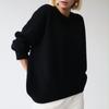 Autumn and Winter Women's Knitwear Round Neck Loose Solid Color European and American Sweater Women