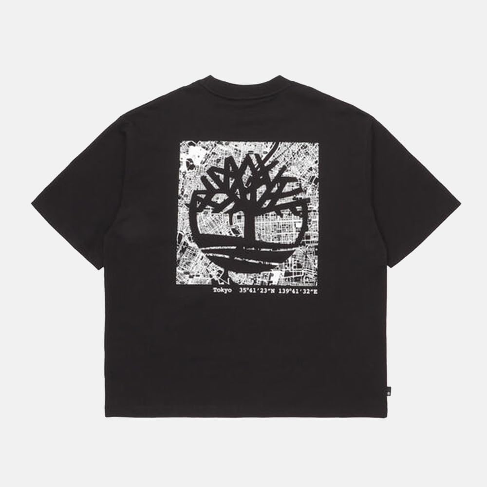 Timberland Short Sleeve TOKYO CITY T-Shirt, Unisex, Black, Size XS (TB0A5VM30011)