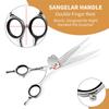 SANGELAR 7 Inch Japan 440c Curved Chunker Scissors Paint Shaped Scissors Pet Grooming Shear Special Design