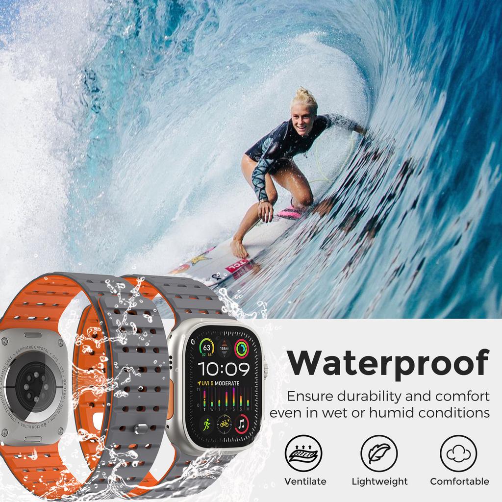 Магнитный ремешок для Apple Watch Ultra 2, 49 мм, 44 мм, 45 мм, 38 мм, 42 мм, 41 мм, силиконовый браслет, браслет iWatch Series 8, 7, 6, 5, 9 Se, 40 мм