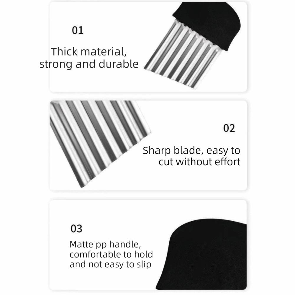 Stainless Steel Wavy Chopper Multi-Functional Vegetable Cutter Potato Chip Slicer  Food Preparation