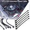 5 шт./лот 4-контактный PWM-разъем Удлинитель питания вентилятора корпуса Кабель для корпуса Компьютерная система CPU для вентилятора корпуса компьютера 26 см