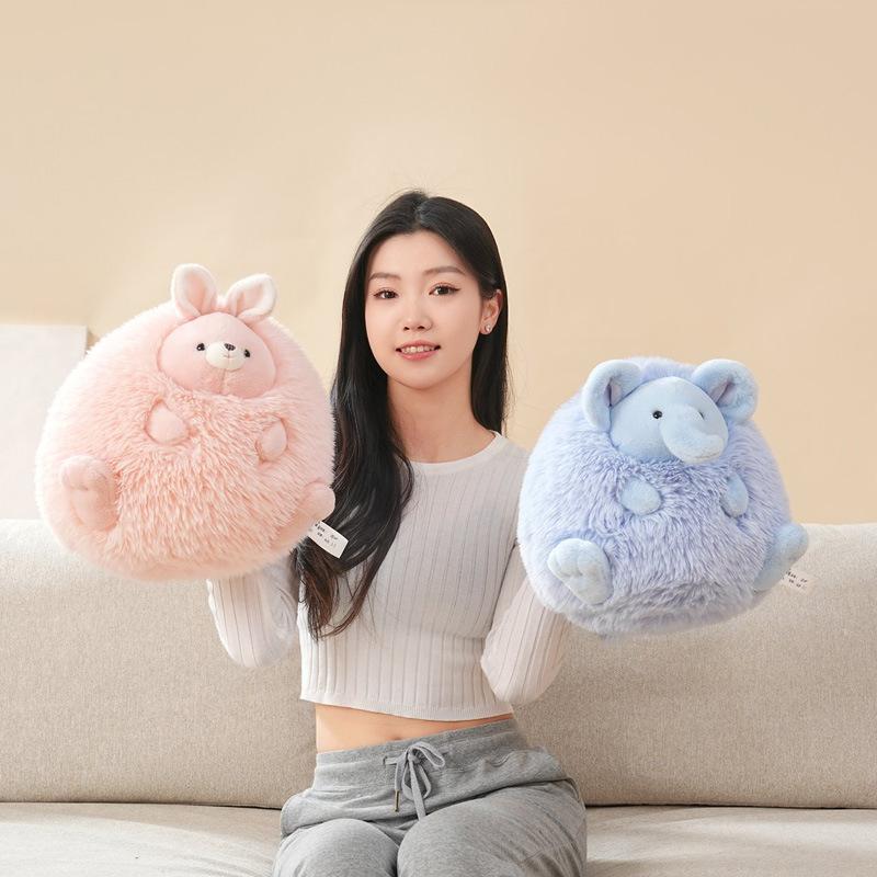 Милый круглый шарик животное кошка слон кукла плюшевая игрушка толстый кролик кукла детская успокаивающая тряпичная кукла