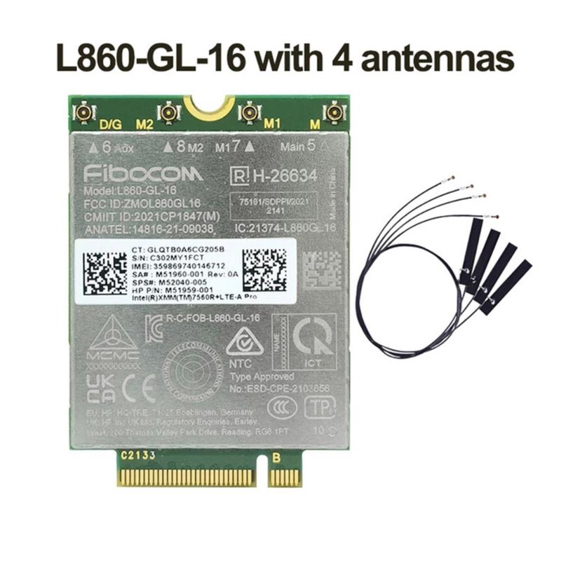 Адаптер беспроводной сетевой карты L860-GL-16 LTECAT16 4G Модуль для HP Elitebook 865 845 840 835