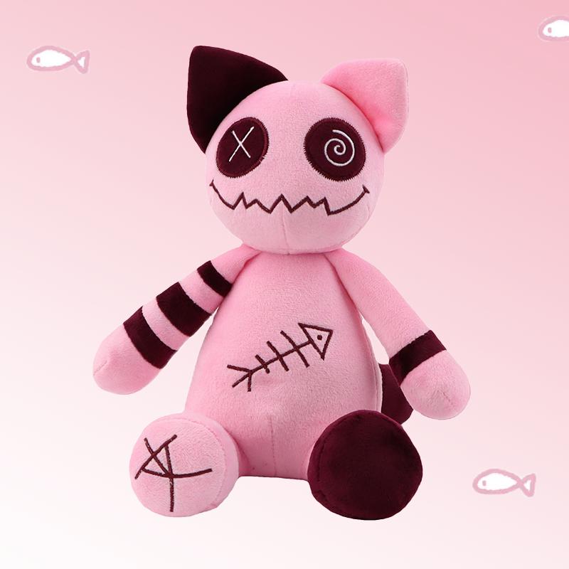 Плюшевая игрушка Кот-Зомби Плюшевое животное Плюшевая игрушка Розовый Кавайный Кот Кукла Мультяшная Периферийная игрушка Подушка Домашний декор Подарок Стильный внешний вид Практичное ежедневное использование
