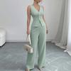 2026 Women's Spring New, Amazon Cross-border Europe and America, Fashion Casual Sleeveless Vest Straight Pants Set