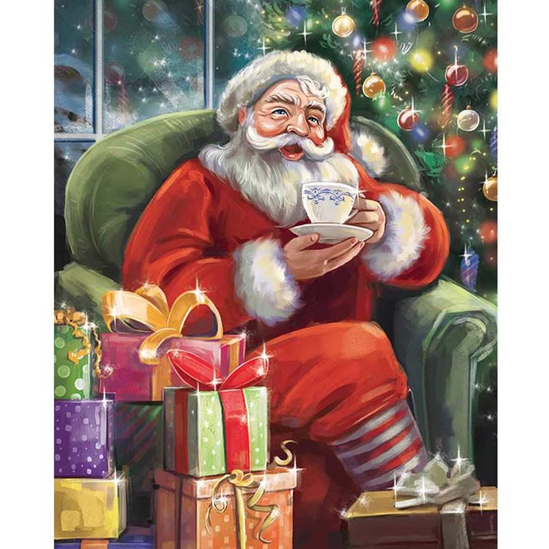 DIY Санта-Клаус 5D алмазная живопись полная круглая дрель Снеговик Алмазная вышивка наборы крестиков мозаика настенное искусство домашний декор