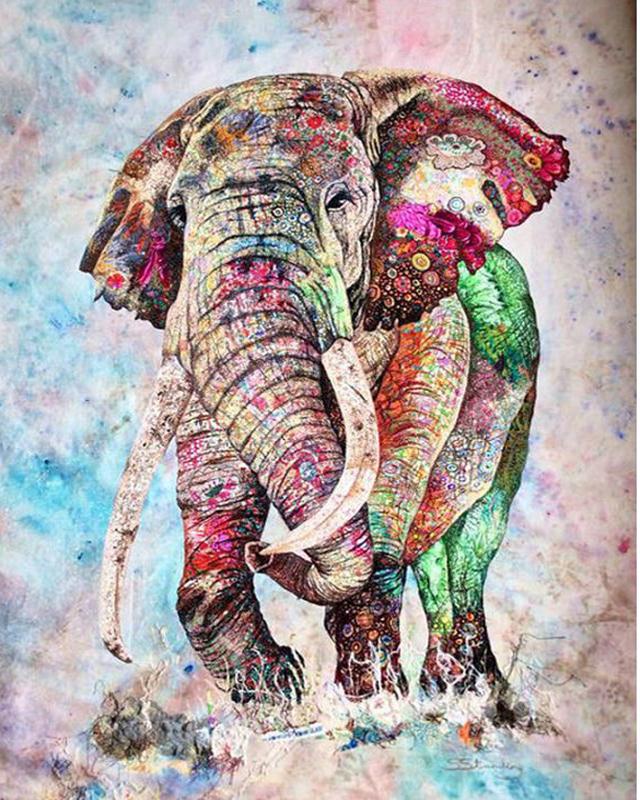 5D Алмазная вышивка Слон Полный квадратный круглый вышивка крестиком Алмазная картина Животное Мозаика Рукоделие Украшение дома