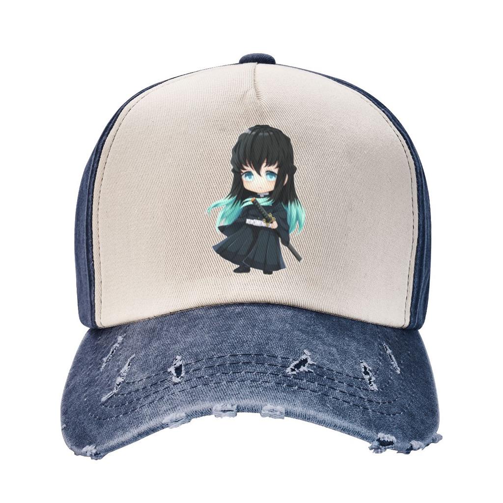 Demon Slayer Muichiro Tokito Chibi Baseball Caps Merch Vintage Distressed Denim Dad Hat Unisex Outdoor Summer Hats Cap