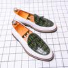 Fashion Luxry Men Loafers Shoes Slip On Moccasins Man Party Dress Shoes Wedding Flats Formal Tassel Casual Green Shoes Big Size 47 48