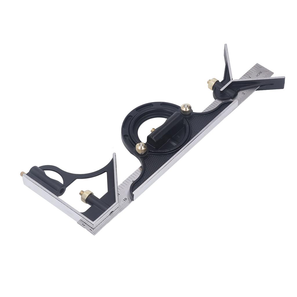 Комбинированный угольник 300 мм Длина Глубина Угломер Линейка из нержавеющей стали Многофункциональный измерительный инструмент