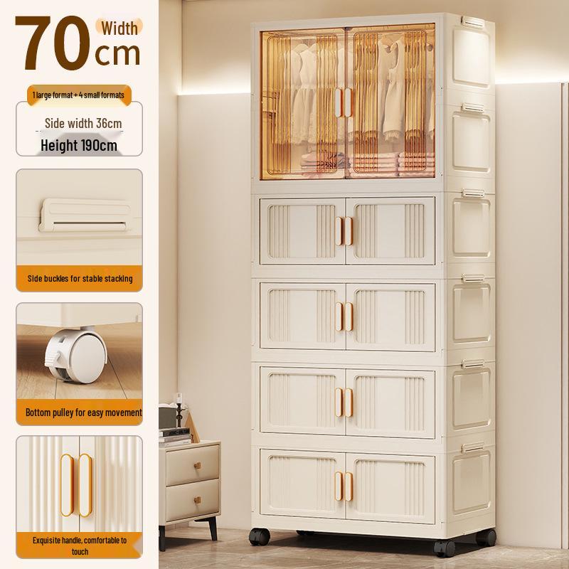 Детский шкаф и шкаф для хранения одежды, закусок и игрушек - Складной пластиковый ящик без установки