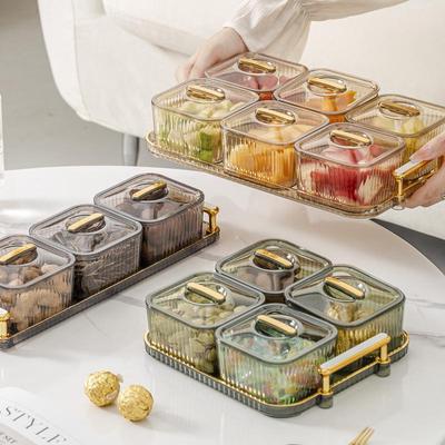 Прозрачная тарелка для закусок и фруктов для гостиной - коробка для демонстрации конфет, орехов и сухофруктов