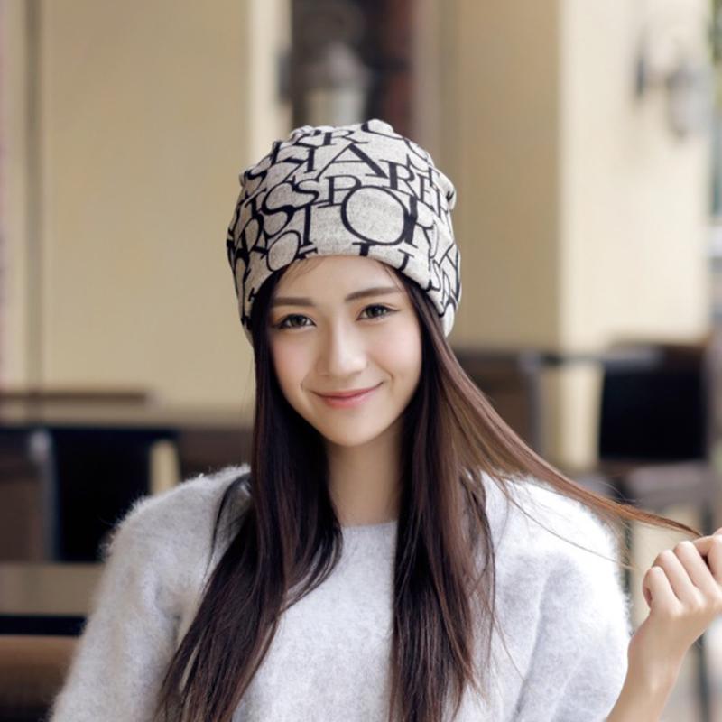 FAITOLAGI 3 Wear Ways Knitted Beanie Hat Scarf Women's Fashion Soft Winter Spring Beanie Scarf Cap