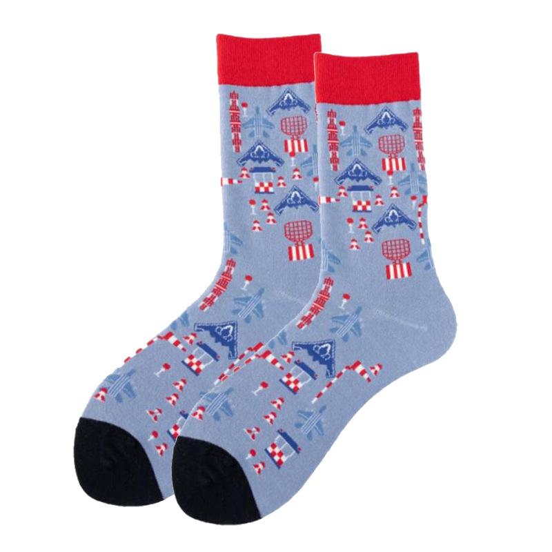 1 пара забавных носков Ins Astronaut Airplane Heaven Body Middle Tube для мужчин Happy Socks Streetwear из хлопка для мужчин, скейтбордистов, для мальчиков, для взрослых