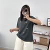 Wanwan Plus Size Design Embroidered Regular Shoulder Short Sleeve T-Shirt for Women, Summer Round Neck Tee for Plus Size Women, Slimming Top