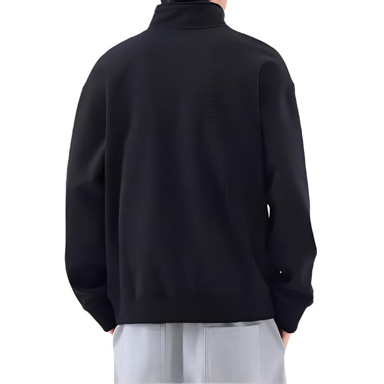 Li Ning Удобная повседневная свободная толстовка с капюшоном Мужские толстовки с капюшоном черного цвета YWDU351-1