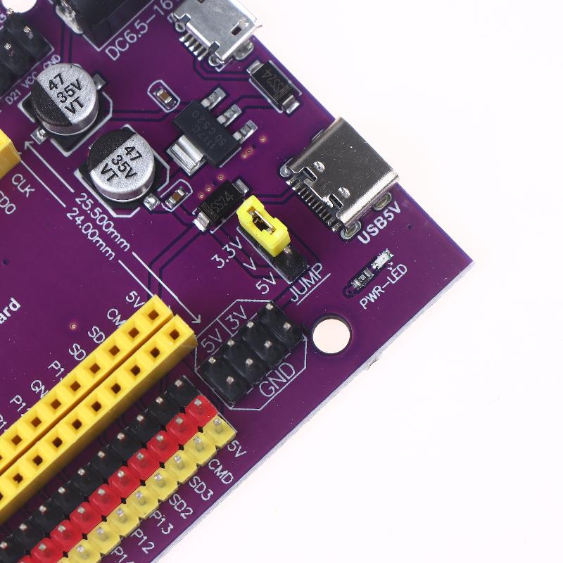 Плата расширения для разработки Esp32/Esp32-S, 38-контактная, с тройным входом питания (Type-C/Micro USB/DC) Для стабильных DIY-приложений