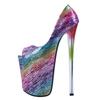 Fashion Sexy High Heels Fetish Shoes Woman 22cm Peep Toe Pumps Heeled Women Platform Party Stripper Shoes Large Size