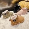 Winter Girl's Ankle Boot Causal Non-slip Children Cotton Boots Solid Color Versatile Warm Kids Outdoor Snow Boots Fashion New