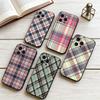 Модный Классический Клетчатый Чехол Для Телефона Для iPhone 17,16,15,14,13,12,11 Plus,Pro Max,XS,Мягкий Силиконовый Черный Чехол