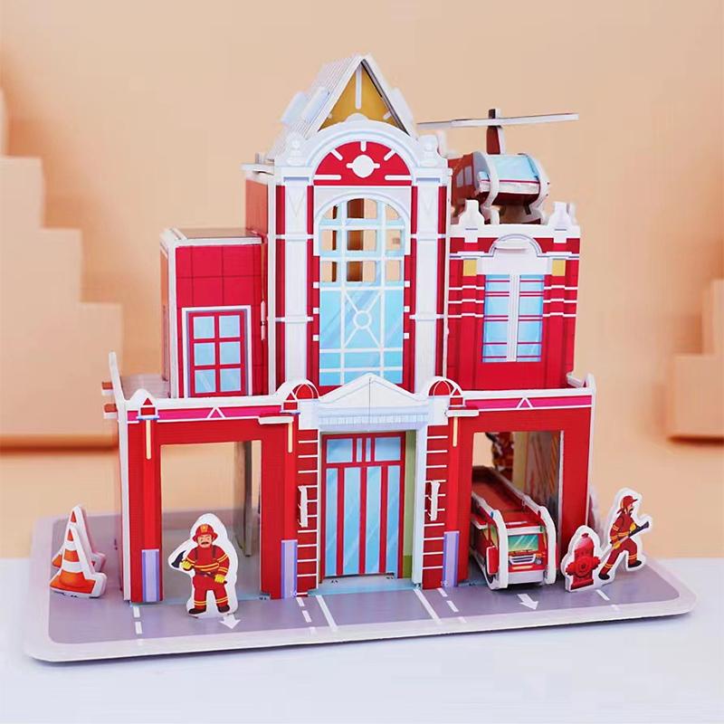 Детский 3D стерео пазл Мультяшный дом Замок Модель здания Сделай сам Ручная работа Раннее обучение Развивающие игрушки Подарок для детей