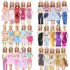 Fashion Mixed Style Outfits Colorful Wedding Party Dress T-shirt Trousers DIY Accessories Clothes for 11.5'' Doll Kids Toy