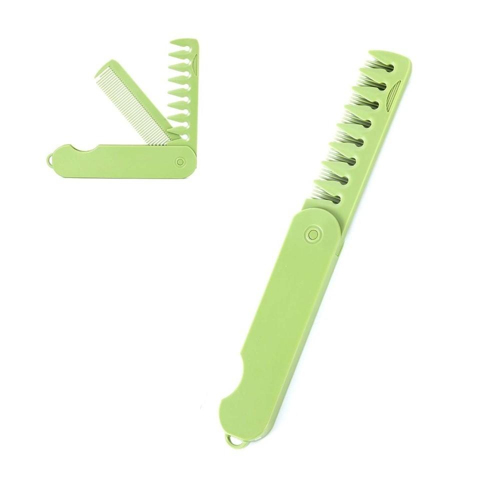 Beard Combing Portable Folding Pocket Combs 2 IN 1 Barber Hair Clipper Comb Dormitory