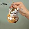 24 Unique Acrylic Cat Pendants Christmas Advent Calendar with Ornaments, Countdown Hanging Decor Ornaments for Tree Backpack, Cute Kitten Pendant Set,