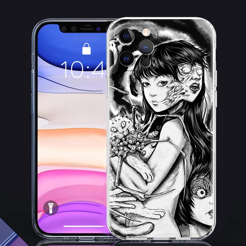 Прозрачный чехол Junji Ito Tomie Tees для Apple iPhone 11 12 Pro Max 7 8 Plus XR SE 2020 X XS 6 6S 5 5S, мягкий чехол для телефона Funda