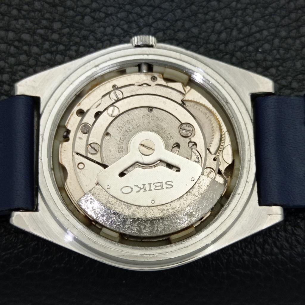 ЯПОНИЯ 6309A ВИНТАЖНЫЕ МУЖСКИЕ АВТОМАТИЧЕСКИЕ ЧАСЫ SEIKO 5 С СИНИМ ЦИФЕРБЛАТОМ a701284-5 R206a-a701284