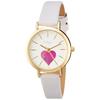 Fieldwork Women's Analog Shake Watch with Gold Leather Strap, Purple (KDS012-4)