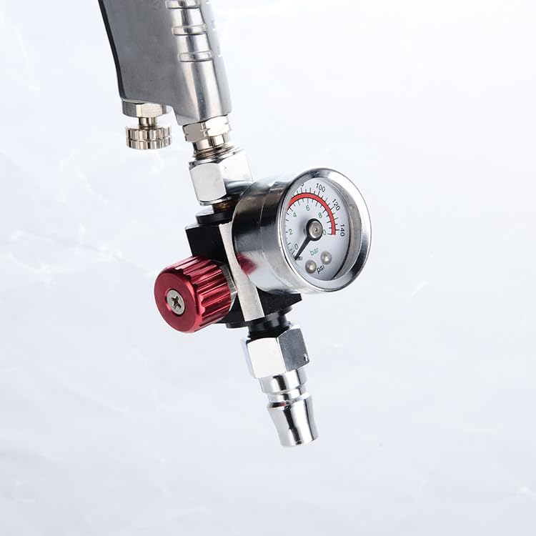 0-140psi/0-10bar Регулятор воздуха для краскопульта с резьбой G1/4 дюйма, Регулятор давления воздуха для краскопульта, Манометр с регулировочным клапаном давления