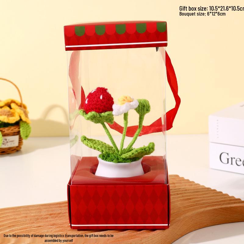 Handmade Sunflower Desk Decoration - Woven Bouquet Gift for Students & Girls