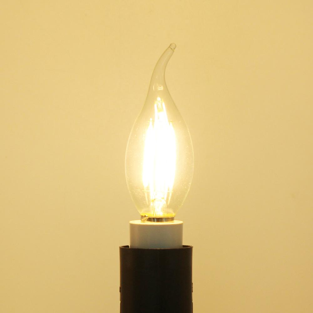 1pcs E14 LED Filament Lamp C35L Type Glass Candle Bulb 220V 2W 4W 6W Replace 20W 40W Halogen Light Chandeliers
