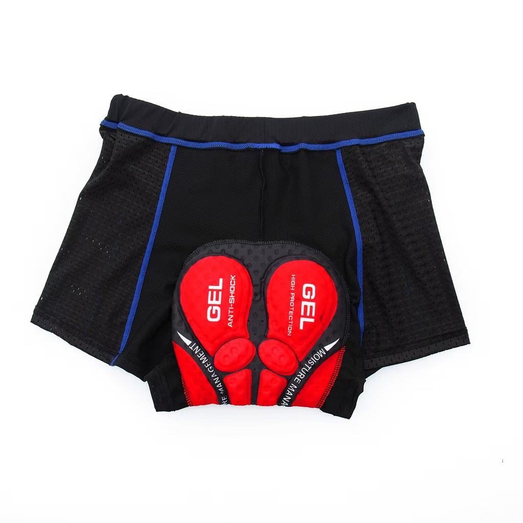 Breathable Moisture Wicking Cycling Liner Shorts Silicone Shock Absorb Padded Underwear For Mountain Bike Riding