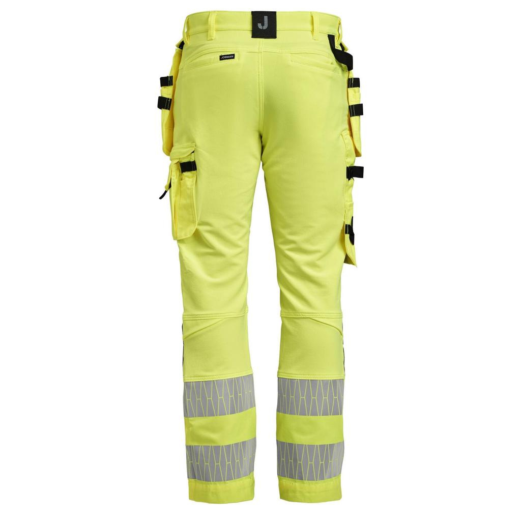 Jobman Mens Craftsman Stretch Hi-Vis Trousers
