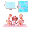 Handwriting 3D Pop-Up Valentine's Day Cards 3D Love Postcard  Festival Decoration