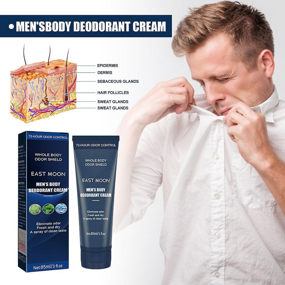 1-3PCS Mens Body Gentle Deodorant Cream Fresh And Dry For Whole Body Odor Control Skin Safe NEW