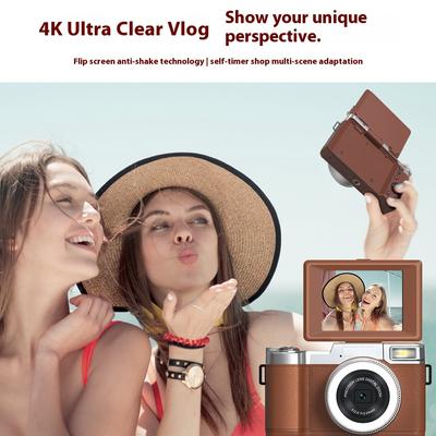 4K Мини Портативная HD Ретро Камера Студенческая Цифровая Микро Однообъективная Микрокамера Классическая CCD Запись Уличная Туристическая Камера