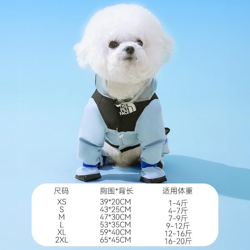 Full-Coverage Waterproof Dog Raincoat With 4 Legs Coverage Small Breeds Like Teddy Bichon Frise