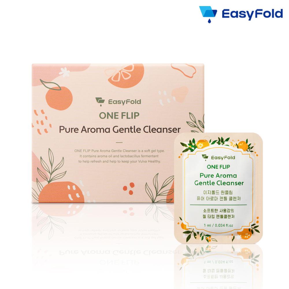 EASYFOLD Нежное очищающее средство для женской гигиены с низким уровнем pH в виде геля Портативная индивидуальная упаковка для путешествий 1 мл 30 шт.