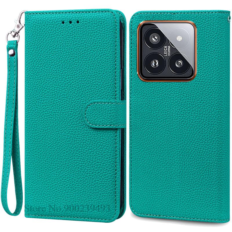 Чехол Mi 14 Mi14 Xiaomi14 Pro для Xiaomi 14, кожаный чехол-кошелек, флип-чехол для Xiaomi 14 Pro, чехол-коробка для Xiaomi Mi 14, чехлы