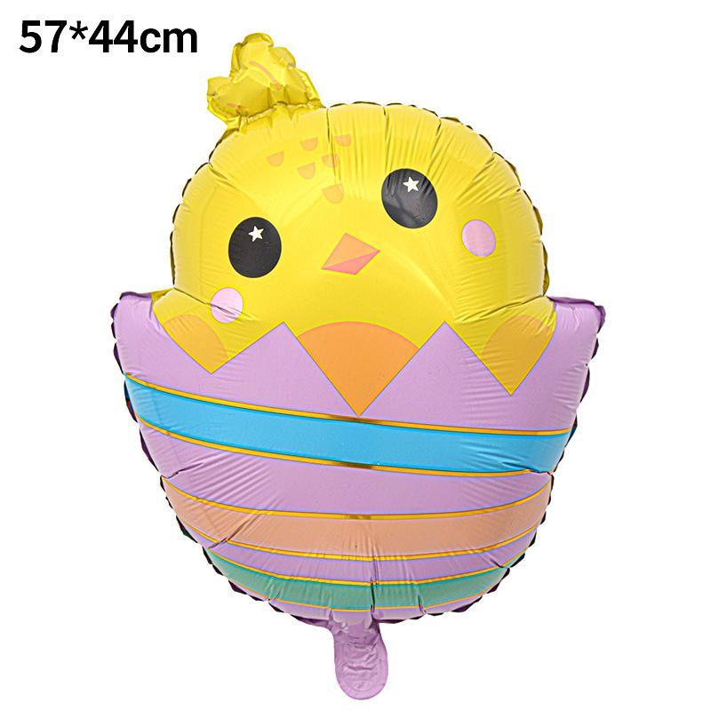 Aluminum Film Balloon Easter Egg Rabbit Chick Modeling Easter Party Decoration Arrangement Special-Shaped Balloon