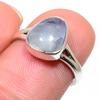 Подарочное кольцо из стерлингового серебра 925 пробы с натуральным радужным лунным камнем S.7 k2i47