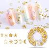 3D Metallic Metal Rivet Heart Moon Star Nail Tips Decorations Manicure Tools