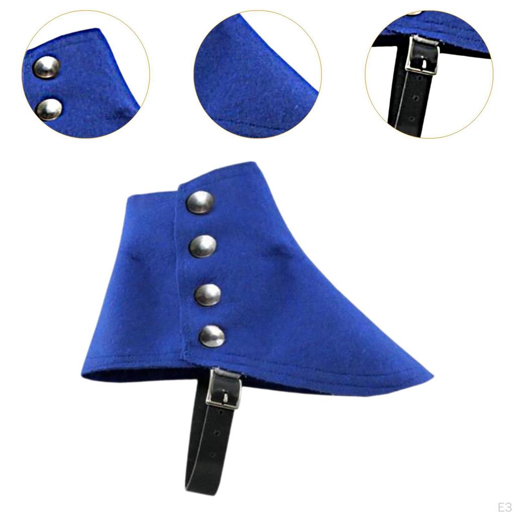 Medieval Pirate Boot Covers Adjustable Fancy Dress Footwear Cover