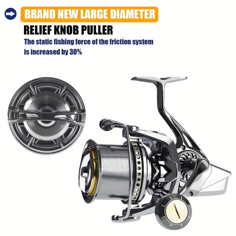High-quality Spinning Reel  Large-scale Long-distance Casting Reel Full Metal  4.8:1 High Speed Ratio  Winding, Large Capacity  Sea Fishing Reel
