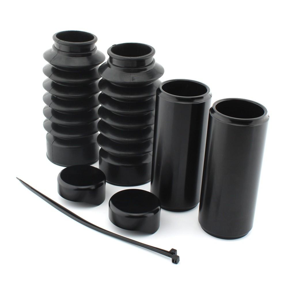 Versatile Front Fork Shock Absorber Cover Set For Harley Breakout 2018 Sleek Black Finish